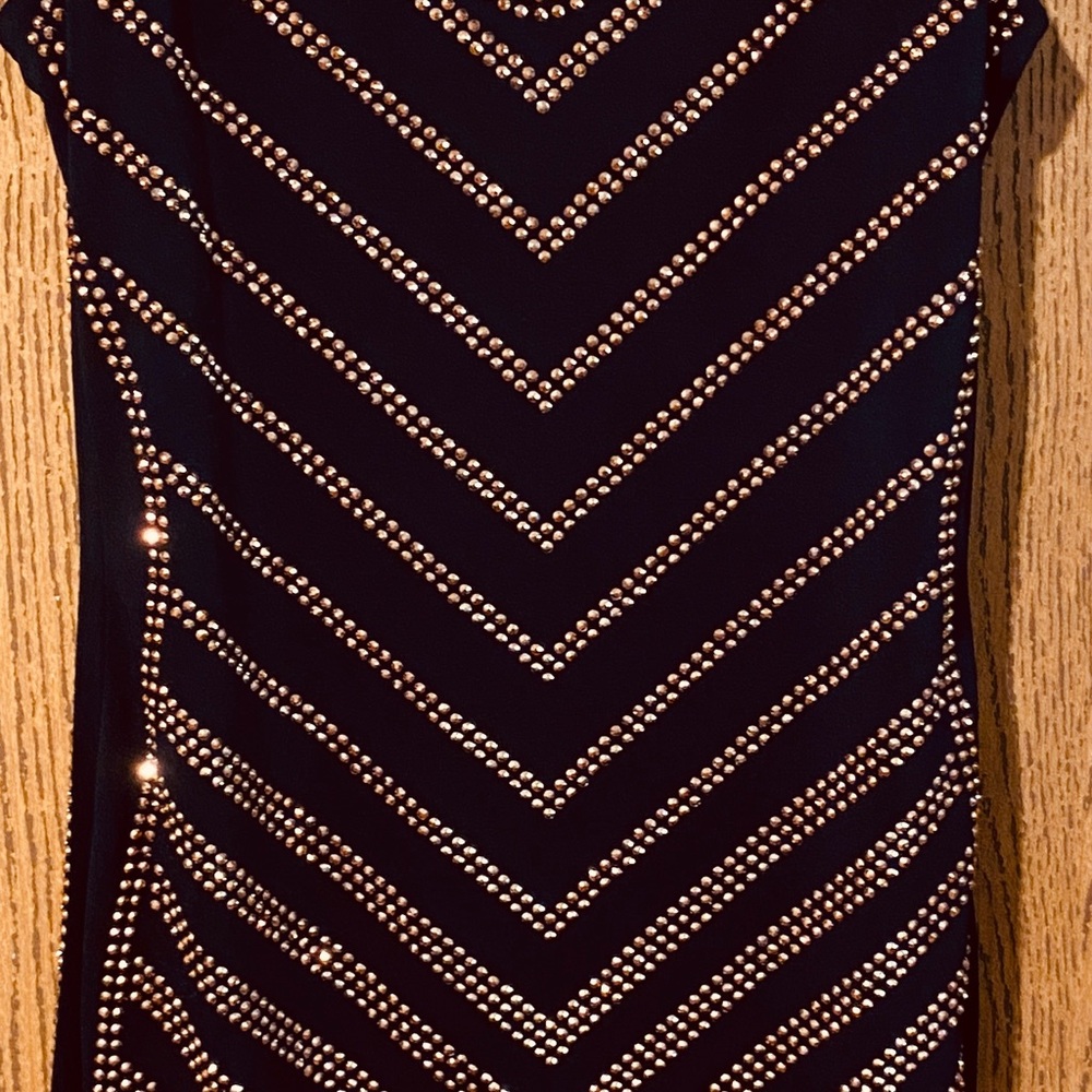 Black sleeveless cocktail or formal dress